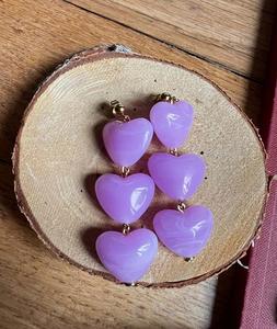 Boucles d'oreilles artistiques en résine faites à la main Bijoux de déclaration pour les femmes Style de charme pour les fêtes et les mariages - Product Image 2