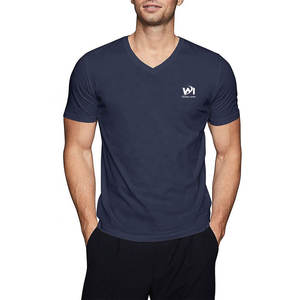 เสื้อยืดคอวี ดีไซน์สวย ผ้าฝ้าย 100% นุ่ม สวมใส่สบาย เหมาะสำหรับใส่ในชีวิตประจำวันและสไตล์ลำลอง - Product Image 1