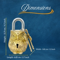 Cadenas haute vente mignon et sécurisé en forme de hibou serrure en laiton antivol en acier massif petit cadenas pas cher serrure à des fins de sécurité
