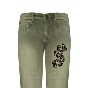 กางเกงยีนส์ขายาวสำหรับผู้ชายกางเกงผ้าเดนิมน้ำหนักเบาลายกลางเอวตรงแบบปรับแต่งได้สำหรับผู้ใหญ่ฤดูร้อน - Product Image 5