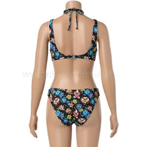 Traje de Baño de Dos Piezas para Mujer, Bikini con Apliques de Impresión Digital Impermeable, Poliéster y Elastano, Secado Rápido, Ropa de Playa - Product Image 5