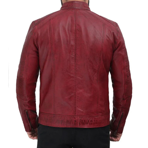 Breathable Genuine Sheep Skin <b>Winter</b> <b>Leather</b> <b>Jacket</b> for Men Zipper Closure Waterproof & Windproof High Quality Casual Outwear - Product Image 2