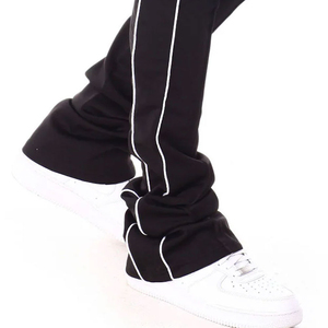 OEM Manufacturer Custom Logo <b>Stacked</b> <b>Joggers</b> Sweatpants for Men Elastic Waist Flare Sweatpants Casual Style - Product Image 6