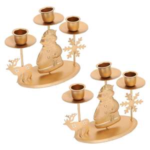 Porte-bougie en laiton pur avec finition dorée, parfait pour la décoration de Noël, la décoration d'église, décoration festive - Product Image 5