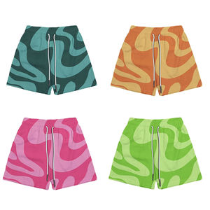 Wholesale <b>Men's</b> 100% Polyester Quick Dry Boardshorts Casual Floral Mid-Waist Swim <b>Trunks</b> Solid Sublimation Printed Beach Wear - Product Image 1