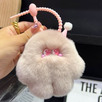 Nouveauté : Porte-clés en peluche 3D doux, mini-jouets animaux, mignons dessins animés, petits monstres en fourrure, pendentif de sac pour filles