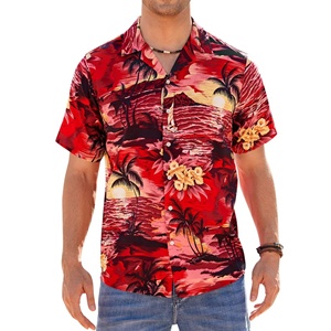 Venta al por mayor de ropa a granel para hombres, mezcla de ropa usada, fardo personalizado de manga corta, vacaciones, Tropical Resort, Floral Aloha impreso camisas - Product Image 1