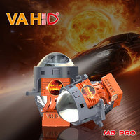 VAHID Nouvelle Lentille de Projecteur Bi-LED Haute Puissance pour Amélioration des Feux de Voiture, Feux de Croisement et de Route 6000K 12V, Rétrofit de Phares Bi-LED Auto