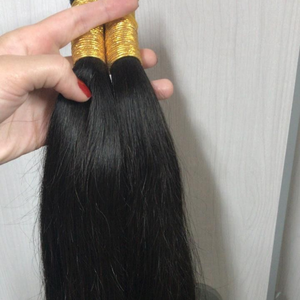 Cheveux indiens Remy de qualité supérieure, doux, ondulés/bouclés, double trame, toutes les couleurs, teignables, prêts pour la permanente, 100% non traités - Product Image 4