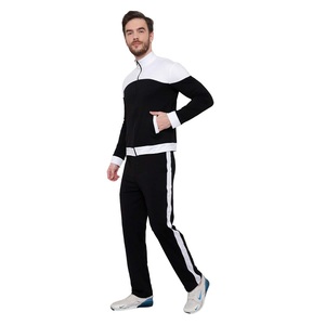2025 qualité personnalisé sublimé noir blanc hommes survêtement XL Jogging Sportswear Plus bonne qualité survêtement formation unisexe - Product Image 4