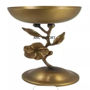 Brûleur blanc standard à forte demande avec support de conception de fleur de luxe doré décoration fantaisie unique dernier brûleur Bakhoor intérieur - Product Image 2