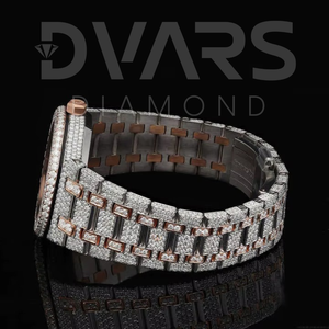 นาฬิกากลไกจักรกลสำหรับผู้ชายประดับเพชรโมอิสแบบเต็มเรือนทำจากสเตนเลสสตีลหน้าปัดกระจกแบบกลไกรุ่นลิมิเต็ดอิดิชั่นหรูหรา - Product Image 2