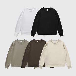 Suéter de Hombre 100% Algodón al por Mayor, de Alta Calidad, con Logotipo Personalizado, Color Sólido, Manga Larga, Tejido Holgado, Ropa de Grupo para Otoño - Product Image 3