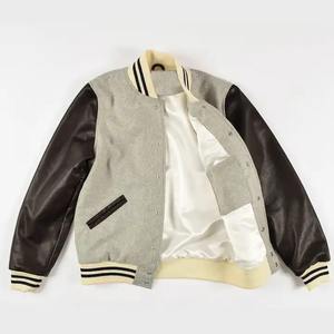 Custom Men's Spring Baseball Bomber Varsity Men Jackets New Wool PU Leather Sleeves CollegeBaseballjacket for men DDP Shipping - Product Image 2