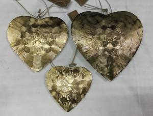 Elegante Corazón de Navidad, decoración colgante de Metal, diseño grabado, adorno de árbol de Navidad para decoración elegante de vacaciones - Product Image 5