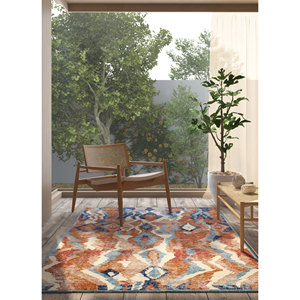 Alfombra Kilim de Lana Grande Erbe, Anudada a Mano, con Patrón Abstracto en Rojo y Naranja, para Entrada, Pasillo, Rectangular 9x12 - PKWL-8020 - Product Image 5