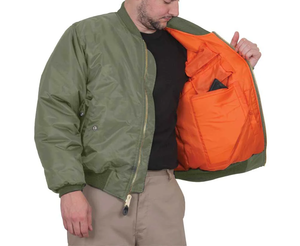 Ropa informal Chaquetas de bombardero con estilo para hombre Material duradero de calidad superior Mejor diseño Chaqueta bordada única para hombres - Product Image 6