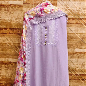 Nouvelle robe Salwar Kameez en coton Fox Jorjat pour femmes, matière de costume avec broderie pour la vente en gros - Product Image 1