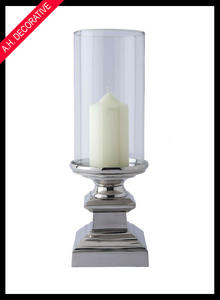 Brillant poli nickelé fabriqué à la main nouveauté Design de luxe cristal perlé votif métal à la main bougeoir support - Product Image 6