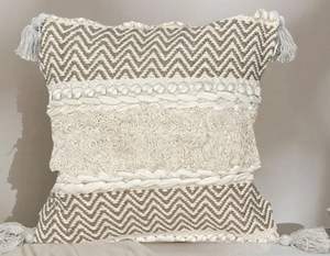 Unique Boho Cotton <b>Cushion</b> <b>Cover</b> Living Room Home Decor Customize With <b>Tufting</b> Design Boho Pillow From INDIAN TEXTILES H/L - Product Image 2