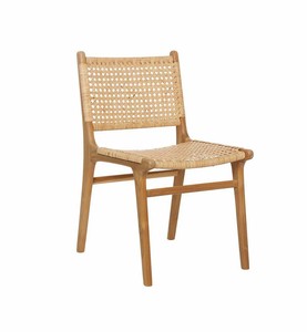 เก้าอี้รับประทานอาหารสไตล์โมเดิร์นพร้อมหวายและเบาะสำหรับเฟอร์นิเจอร์บ้านเก้าอี้รับประทานอาหารเฟอร์นิเจอร์ห้องรับประทานอาหารเก้าอี้ไม้หวาย - Product Image 2