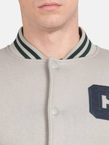 Veste d'université personnalisée OEM pour hommes vente en gros 100% coton col côtelé bouton de manchette Letterman College Baseball Bomber pour l'hiver - Product Image 4