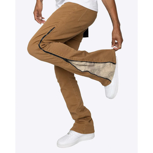 Diseño personalizado Flare Jogger Hombres Pantalones de chándal Slim Fit Cargo Stacked Sweats Pantalones de chándal Hombres - Product Image 3