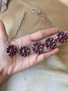 Colliers ras du cou Dahlia Rose en argent sterling fait à la main bijoux de déclaration florale romantique - Product Image 2