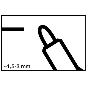 Marcadores para pizarra blanca EDDING rojos, punta redonda de 1,5-3 mm, paquete de 10 - Product Image 1
