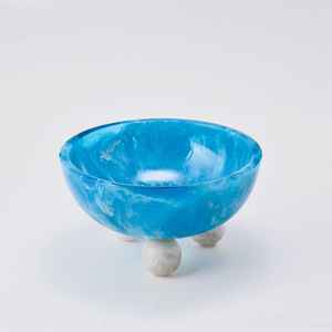 Bol à salade moderne en acrylique Mustique, design marbré, écologique, bol à fruits pour mariage avec serveur à salade, caractéristique jetable, articles ménagers - Product Image 6