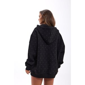 Sweat-shirt 6751 - Noir, tissu tricoté surdimensionné, respirant, coupe confortable - Product Image 3