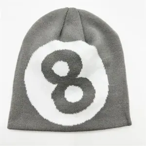 Gorro de punto acrílico unisex de alta calidad al por mayor gorro de invierno de secado rápido con logotipo personalizado de diseño OEM personalizado - Product Image 5