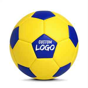 Balón de fútbol cosido de PVC con textura aproximada amarilla, máquina de 32 paneles cosida, vejiga de goma duradera, entrenamiento, juego recreativo - Product Image 2