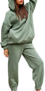 2025 alta calidad top Trending mujeres Jogger traje de chándal Sudadera con capucha de manga larga - Product Image 6