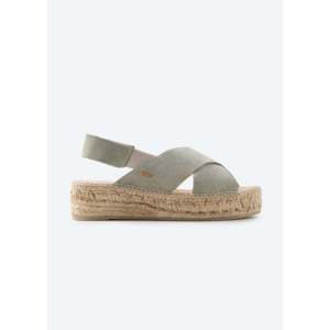 Piattaforme Espadrille in pelle scamosciata scarpe comode da passeggio con plateau alto - Product Image 1