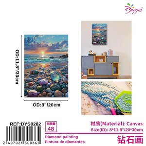 20*30cm DIY Diamant Peinture Moderne Style Classique Carré Portrait Animal Plateau Stylo Colle Verre Matériel Boîte D'emballage - Product Image 1