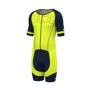 Traje de Ciclismo para Hombre GIRO-1 Amarillo - Conjunto de Jersey de Manga Corta y Pantalones Cortos Transpirables para Verano, Ropa Personalizada para Equipos - Product Image 1