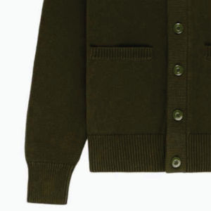 Cárdigan de punto de algodón personalizado de alta calidad para mujer, cuello en V, logotipo de invierno, suéter, botón, letras griegas, estilo informal, bordado, Invierno - Product Image 4