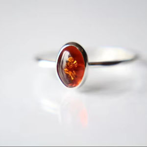 Baltic <b>Amber</b> <b>Ring</b> 925 Sterling Silver Gemstone Jewellery Wedding <b>Ring</b> Promise for Women <b>Ring</b> <b>Amber</b> Silver Jewellery - Product Image 1