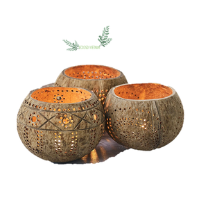 Bougeoir chauffe-plat en noix de coco de haute qualité pour la décoration intérieure Bougeoir écologique Eco2go - Product Image 6