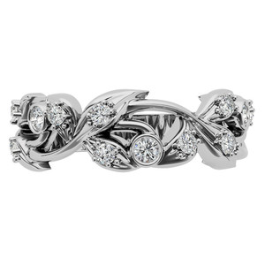 Bague de cocktail SHREYA DIAM en argent 925 avec moissanite, taille brillant rond, sertissage pavé, luxe, unisexe, pour fiançailles - Product Image 6