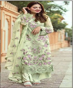 Turkeymoslem Dress Dubai Mujeres musulmanas Abaya Conjunto de 3 piezas Elegante Lino Pakistani Salwar Suit - Product Image 2