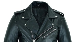 Veste en cuir de style motard Cafe Racer en cuir Napa de mouton véritable doux fini et teint uni - Product Image 4