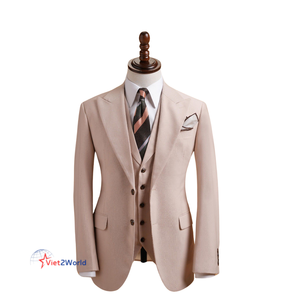 Traje de negocios de 2 piezas ajustado para hombre de alta calidad personalizado de fabricante negro de un solo pecho transpirable 100% lana a prueba de viento - Product Image 2