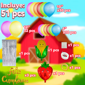 Set di 51 Palloncini in Lattice a Tema Frutta, Kit Decorativo per Feste di Compleanno - Product Image 4