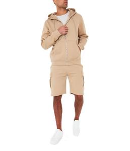Ensemble sweat à capuche et short personnalisé en molleton 100 % coton, séchage rapide, haute qualité, pour le sport et les loisirs masculins - Product Image 1