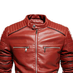 Chaqueta de Motociclista de Cuero Genuino Personalizada de Alta Calidad para Hombre, Logotipo Frontal, Impermeable y Cortavientos, Ropa de Abrigo Vintage para Invierno - Product Image 4