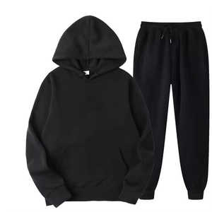 Quick Dry Breathable Pullover Hoodie & Pant Set OEM Wholesale High Quality <b>Oversized</b> Tracksuits Customized Logo Men's <b>Jogger</b> Set - Product Image 3