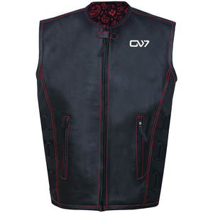 High Quality Leather <b>Vest</b> for <b>Men</b> Motorbike Riding <b>Fashion</b> Outerwear Durable Stitching Custom Branding Option - Product Image 1