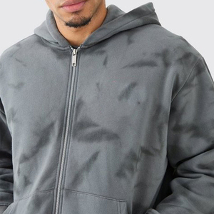 Chándal lavado ácido personalizado para hombre OEM ODM Factory High Street top de gran tamaño Fit dos piezas chándales lavado ácido para hombre - Product Image 3